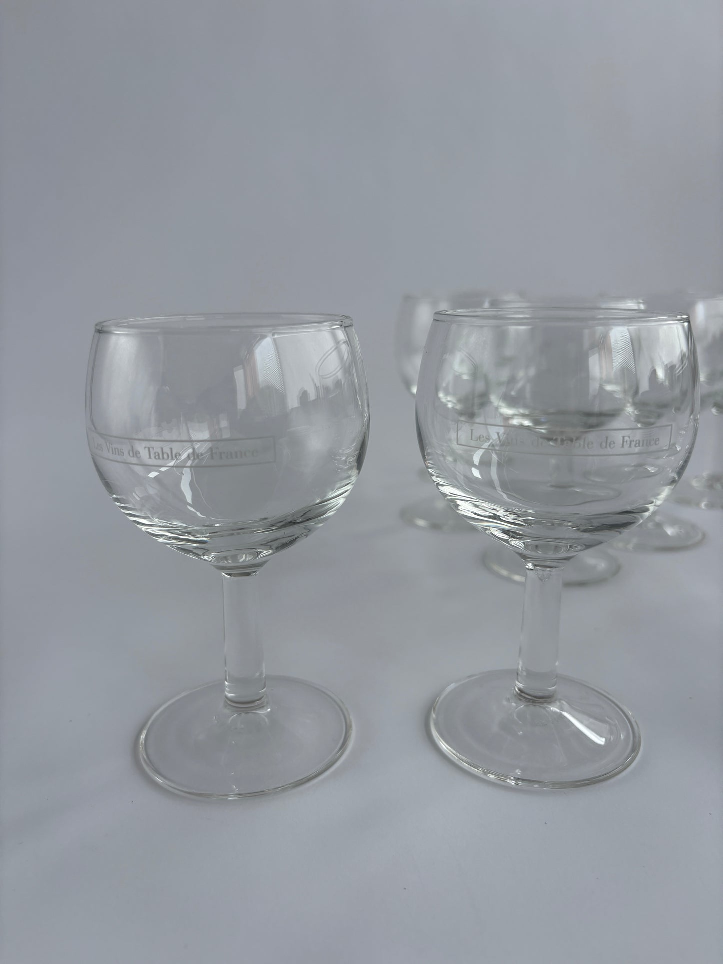 Set of 10 Vin de France bistrot wine glasses