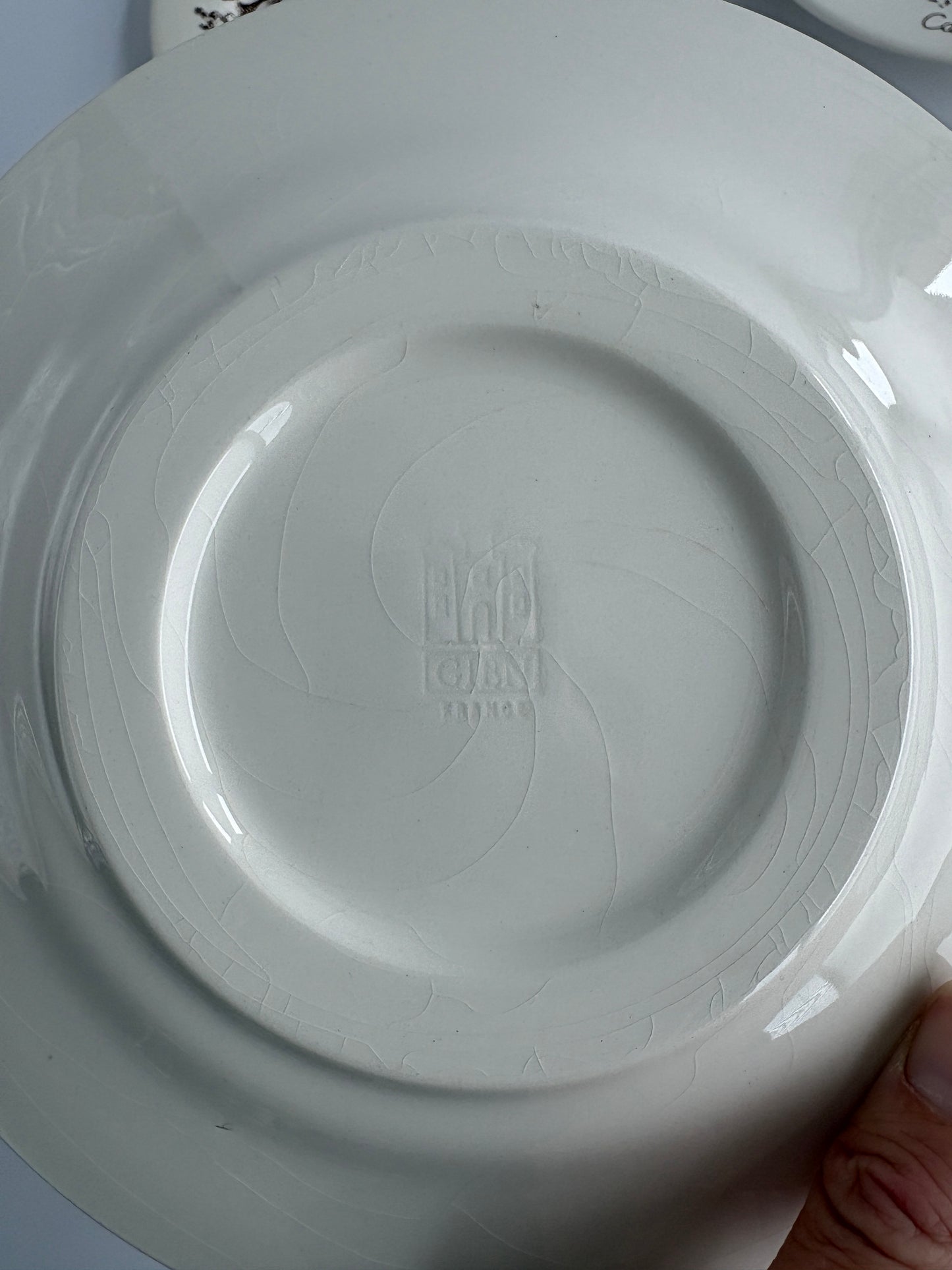 Set of 6 Gien fromage plates