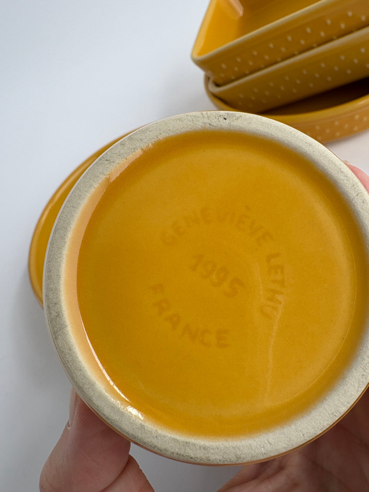Set of 6 yellow snack bowls
