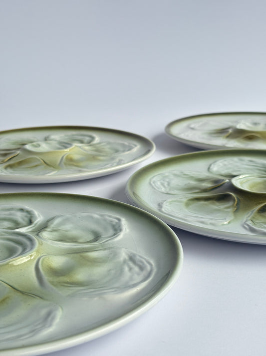 Set of 2 oyster 'huître' plates