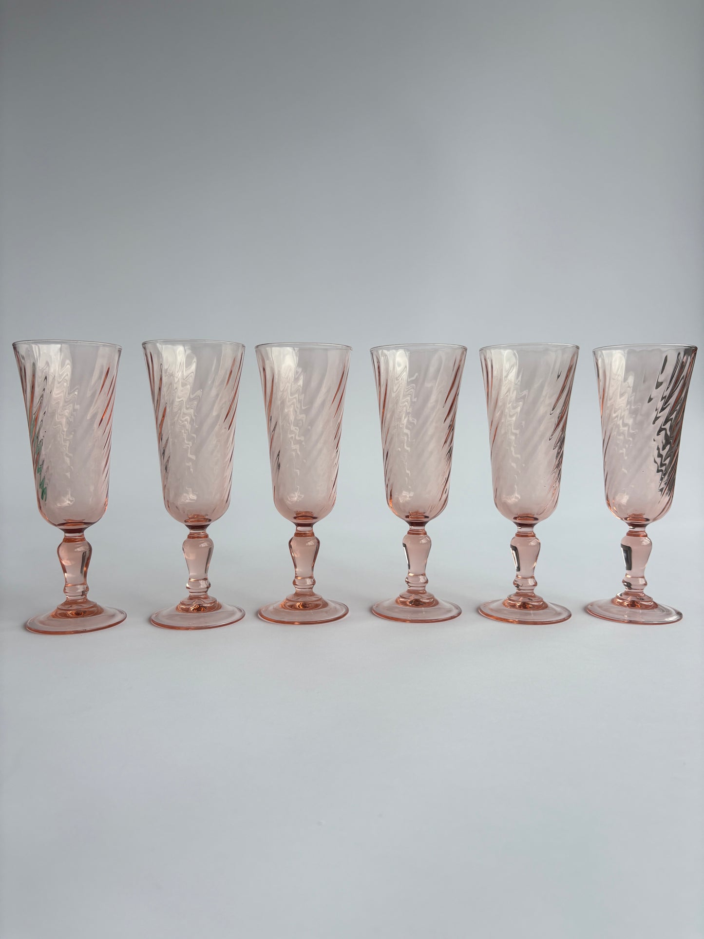Set of 6 Rosaline champagne coupes