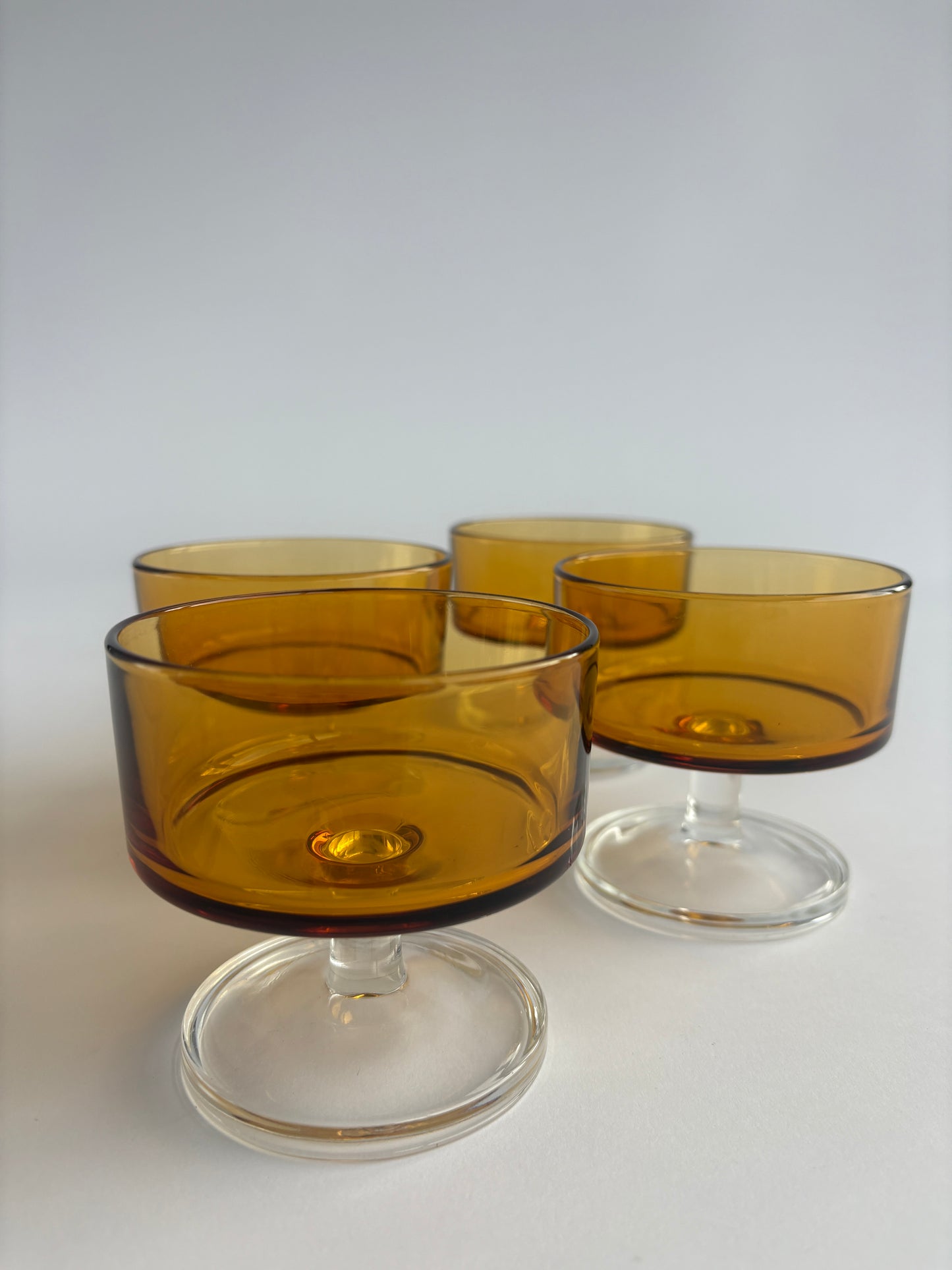 Set of 4 amber coupes