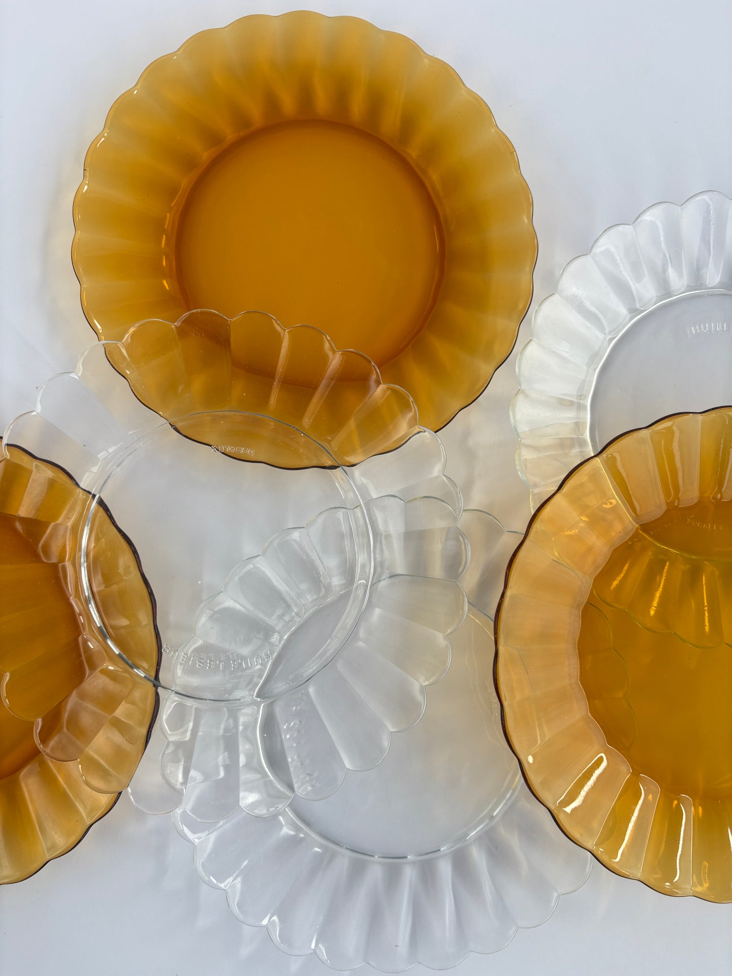 Mix set of 6 small glass plates