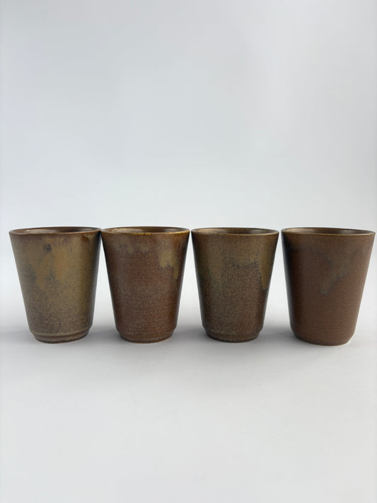 Set of 4 stoneware mugs