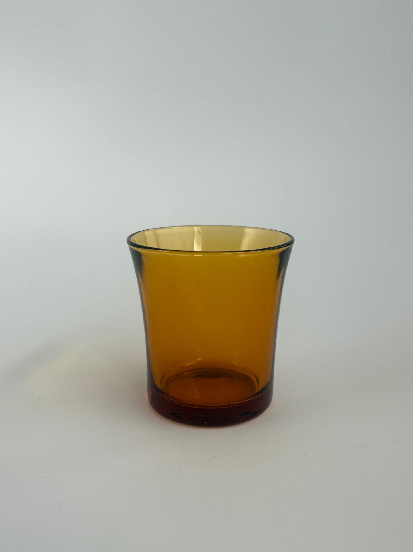Set of 6 amber-colored water glasses