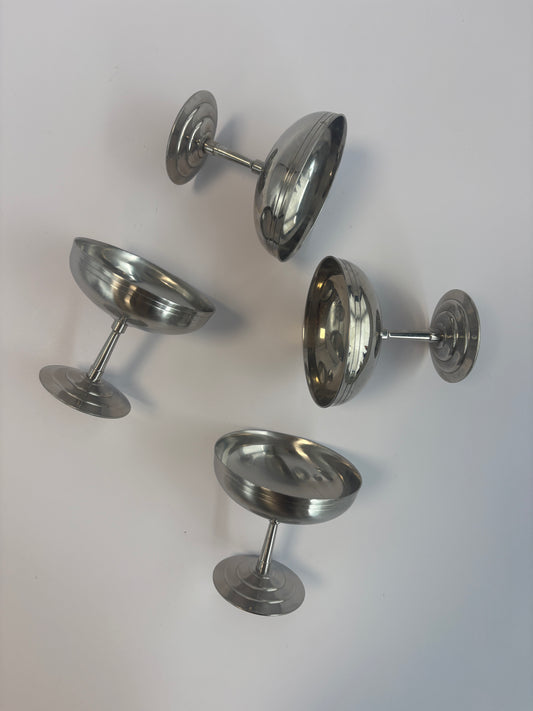 Set of 4 silver coupes