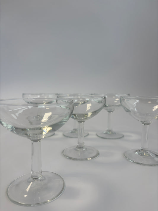 Set of 6 champagne coupes