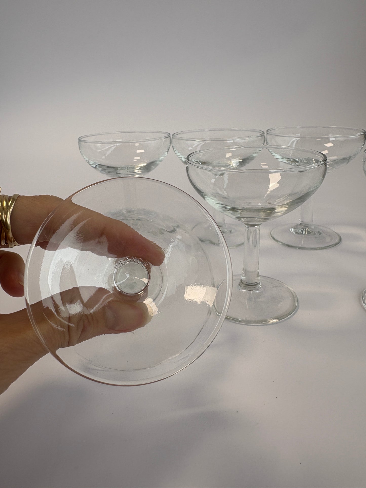 Set of 6 champagne coupes