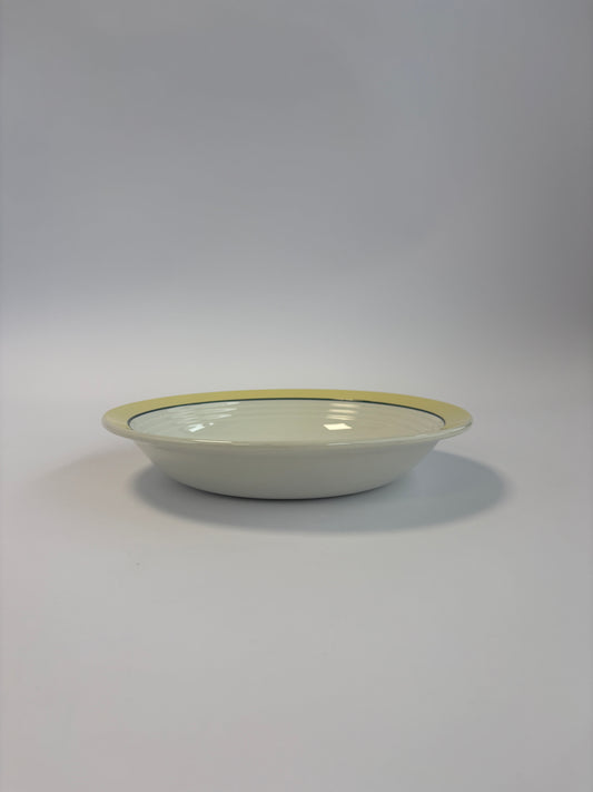 Large bowl with yellow and dark rim