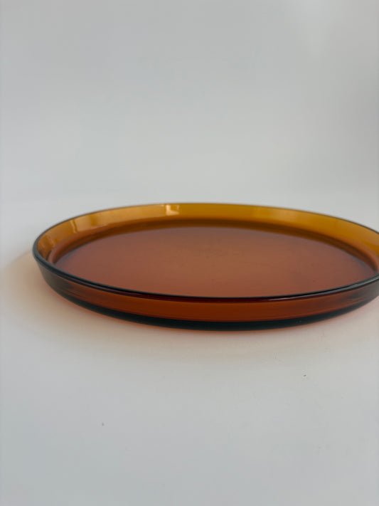 Large amber serving platter