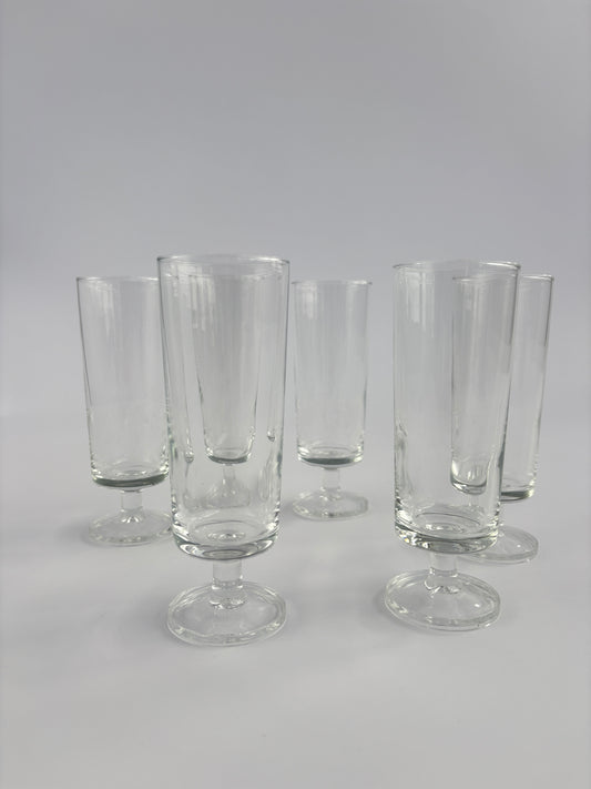 Set of 6 champagne flutes