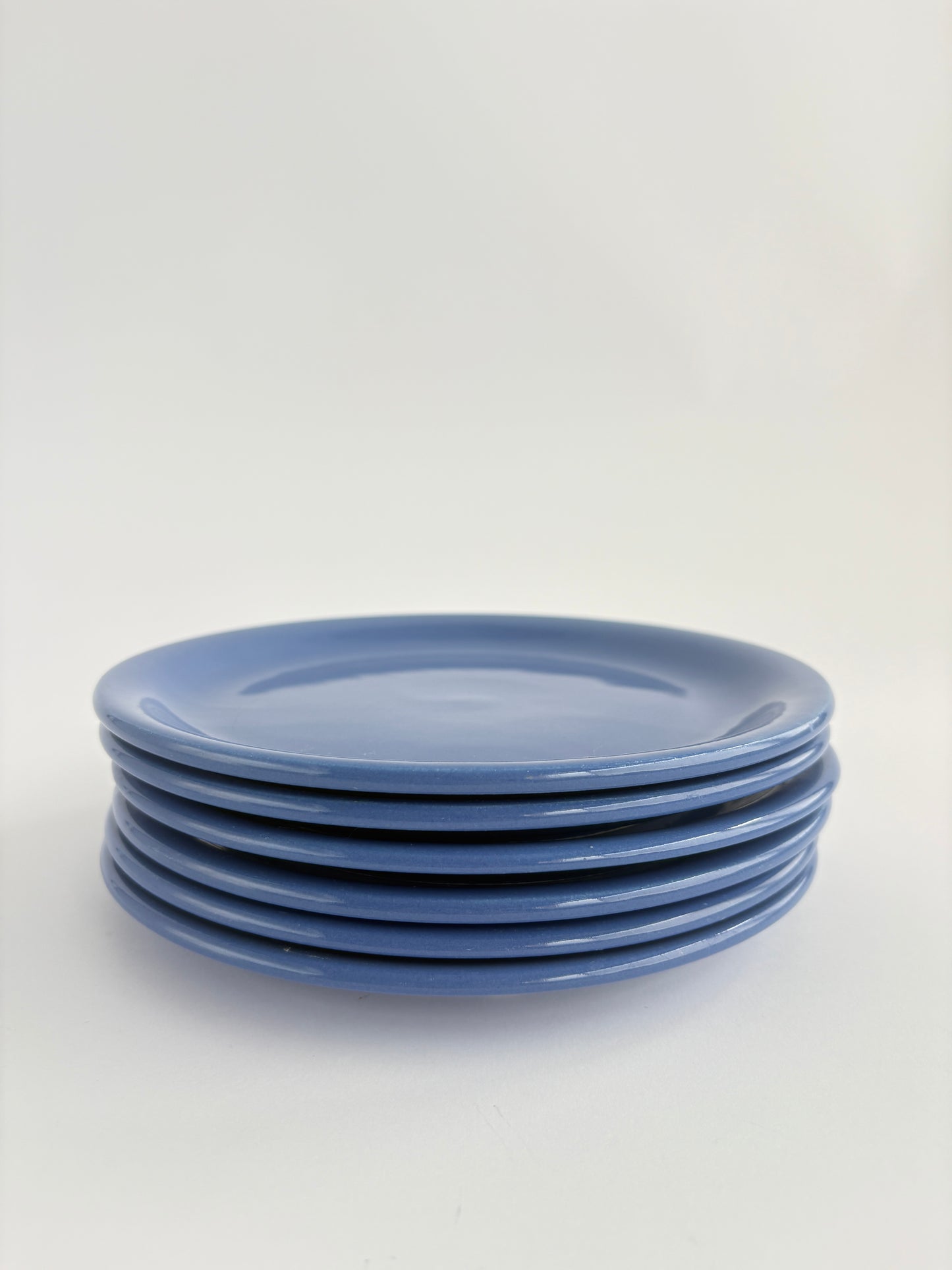 Set of 6 cobalt blue plates