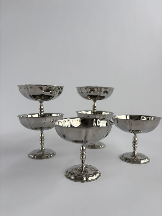 Set of 6 silver coupes