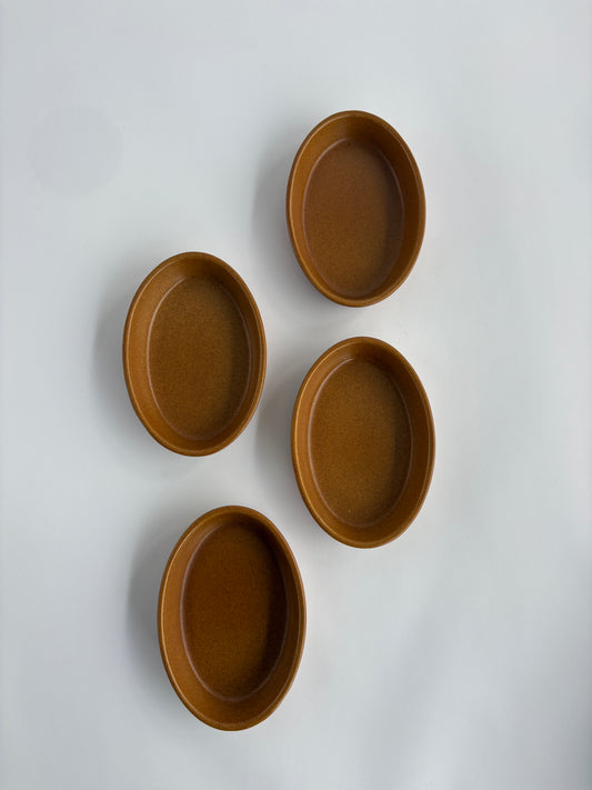 Set of 4 oval baking dishes