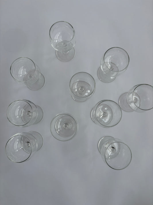 Set of 10 Vin de France bistrot wine glasses