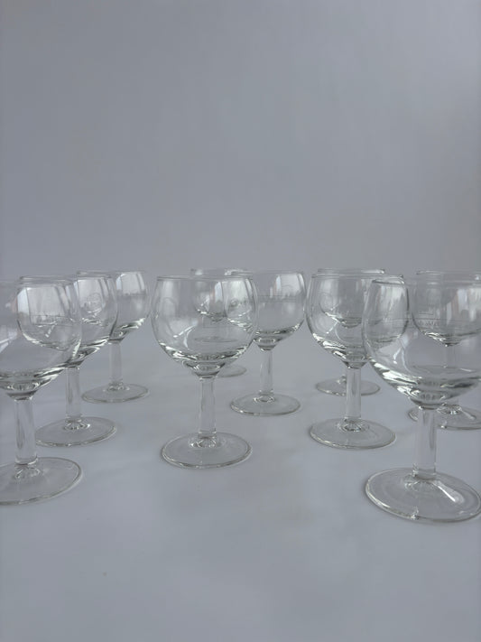 Set of 10 Vin de France bistrot wine glasses