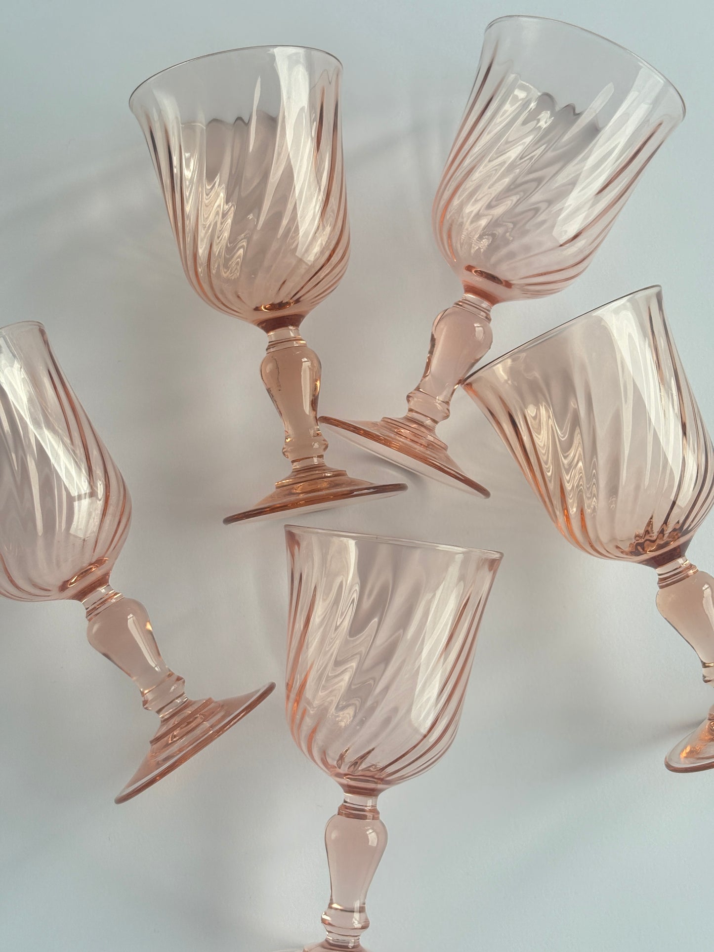 Set of 5 small wine glasses