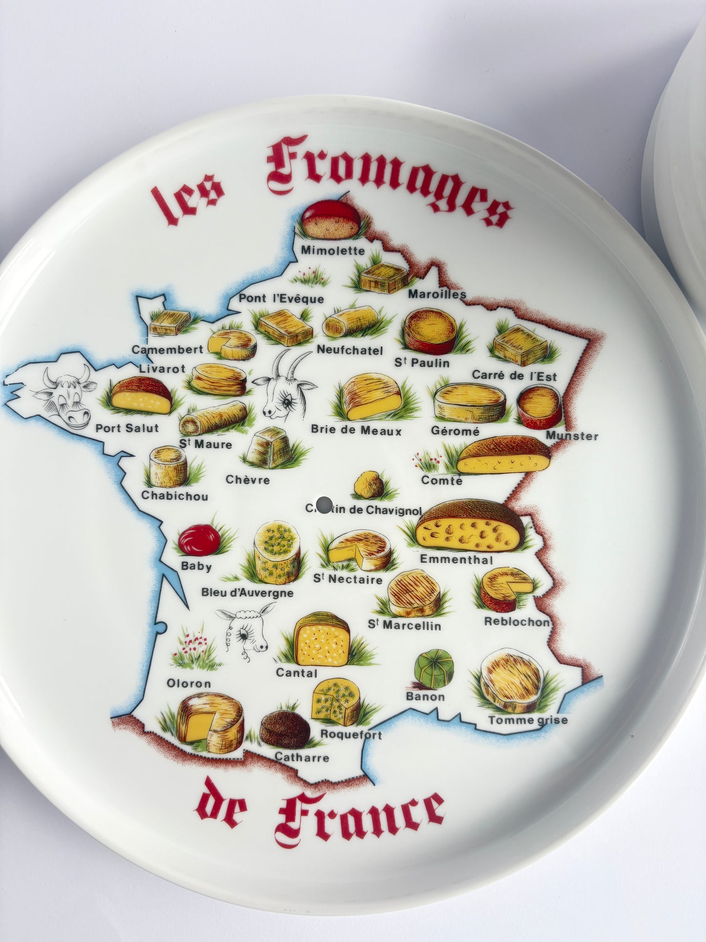 Set of 5 cheese plates and 1 large plate