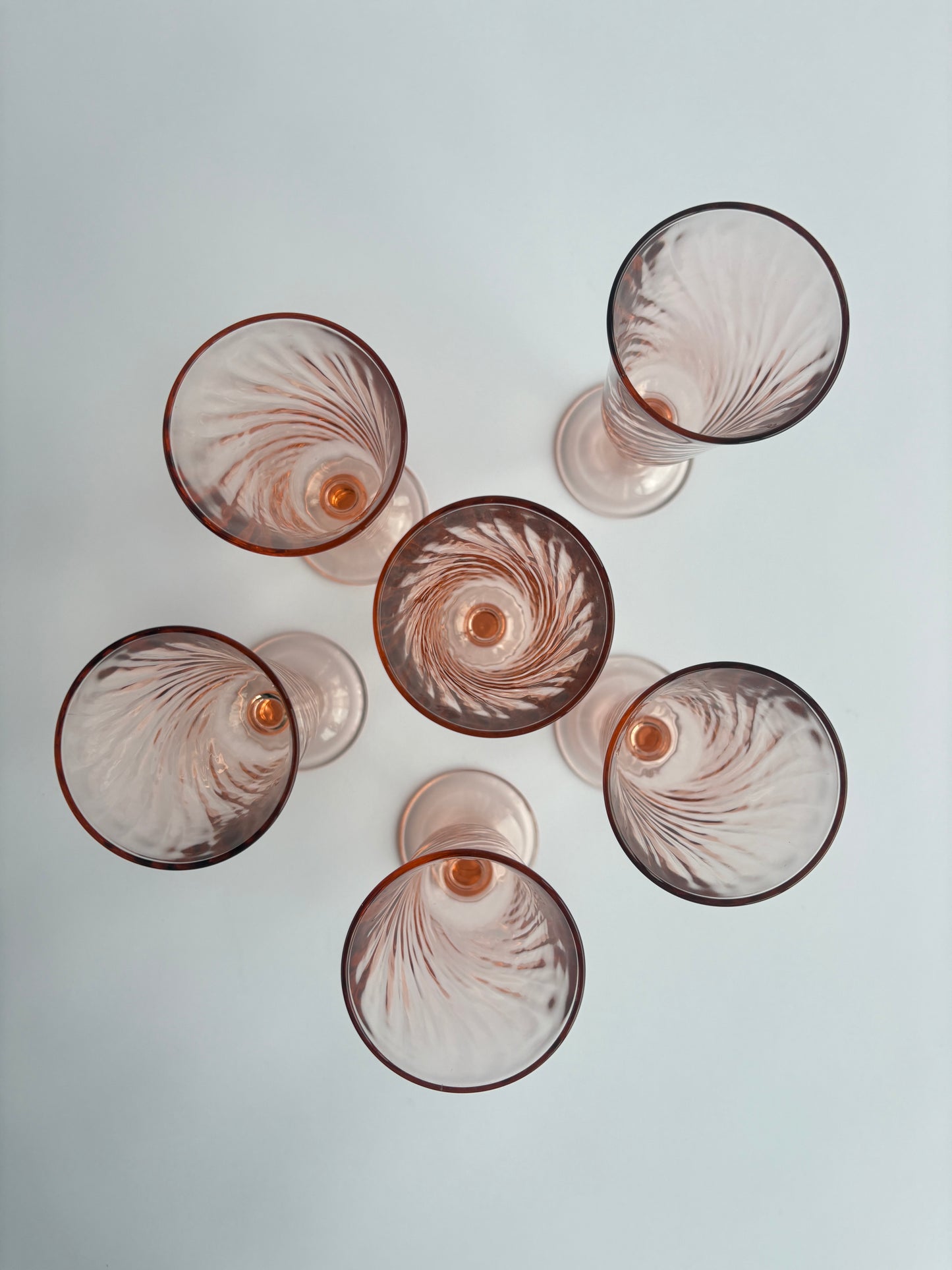 Set of 6 Rosaline champagne coupes