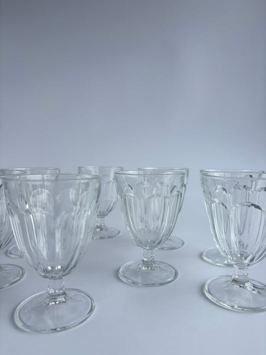 Set of 8 wine glasses bistrot style