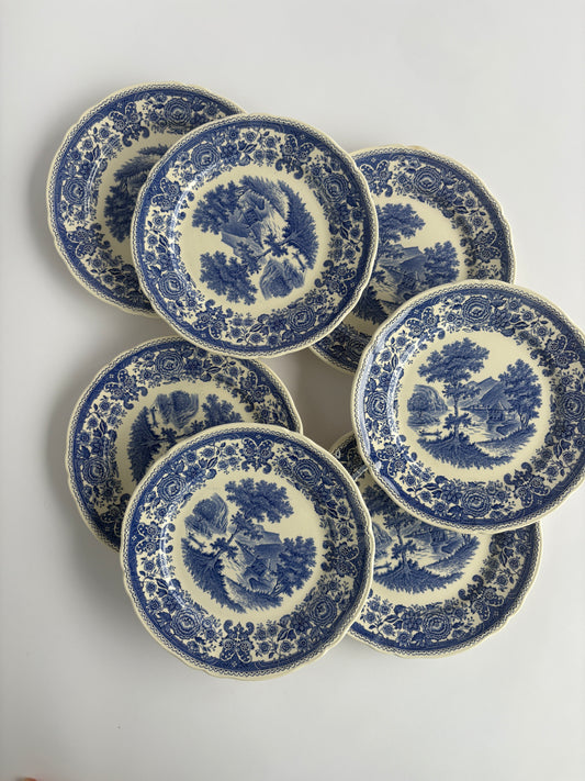 Set of 7 plates