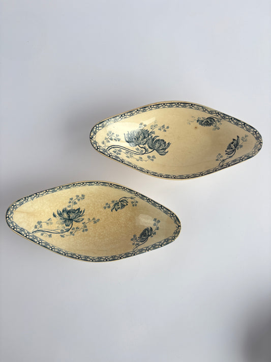 Set of 2 vintage Sarreguemines Royat raviers