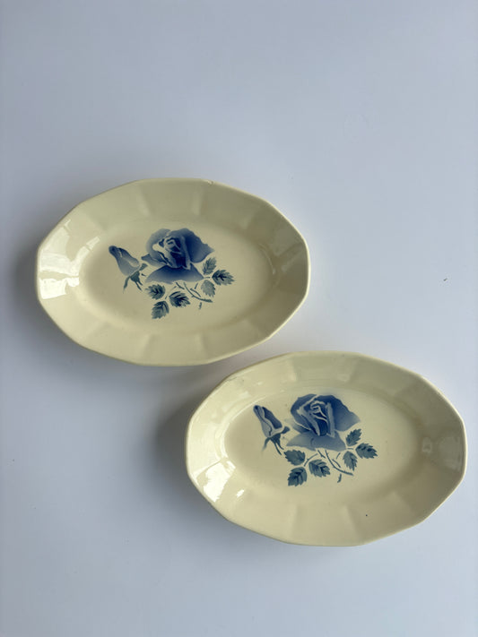 Set of 2 “Blue Rose” raviers