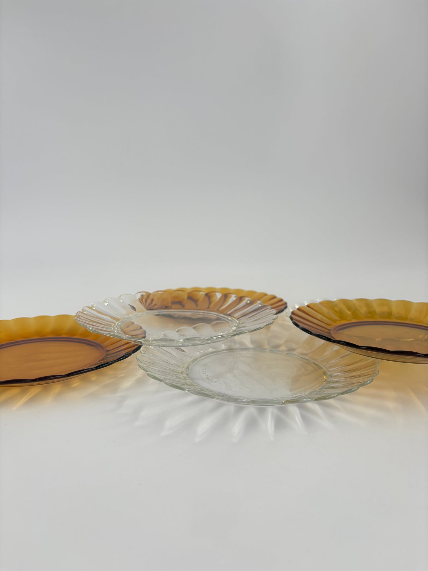 Mix set of 6 small glass plates