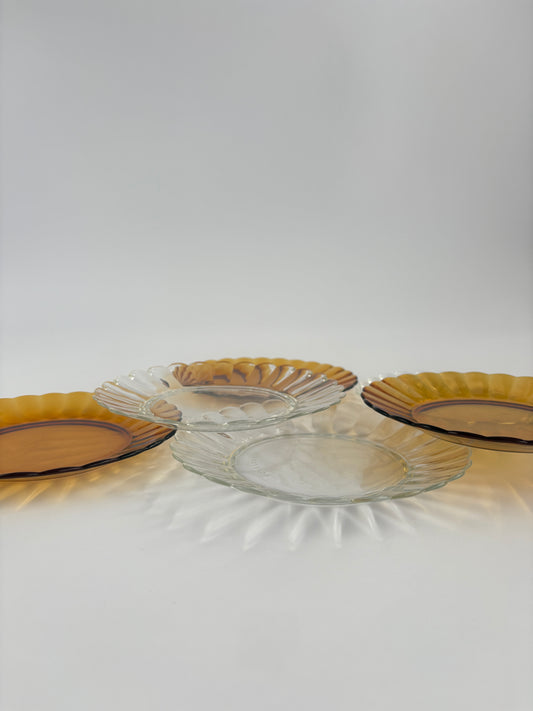 Mix set of 6 small glass plates