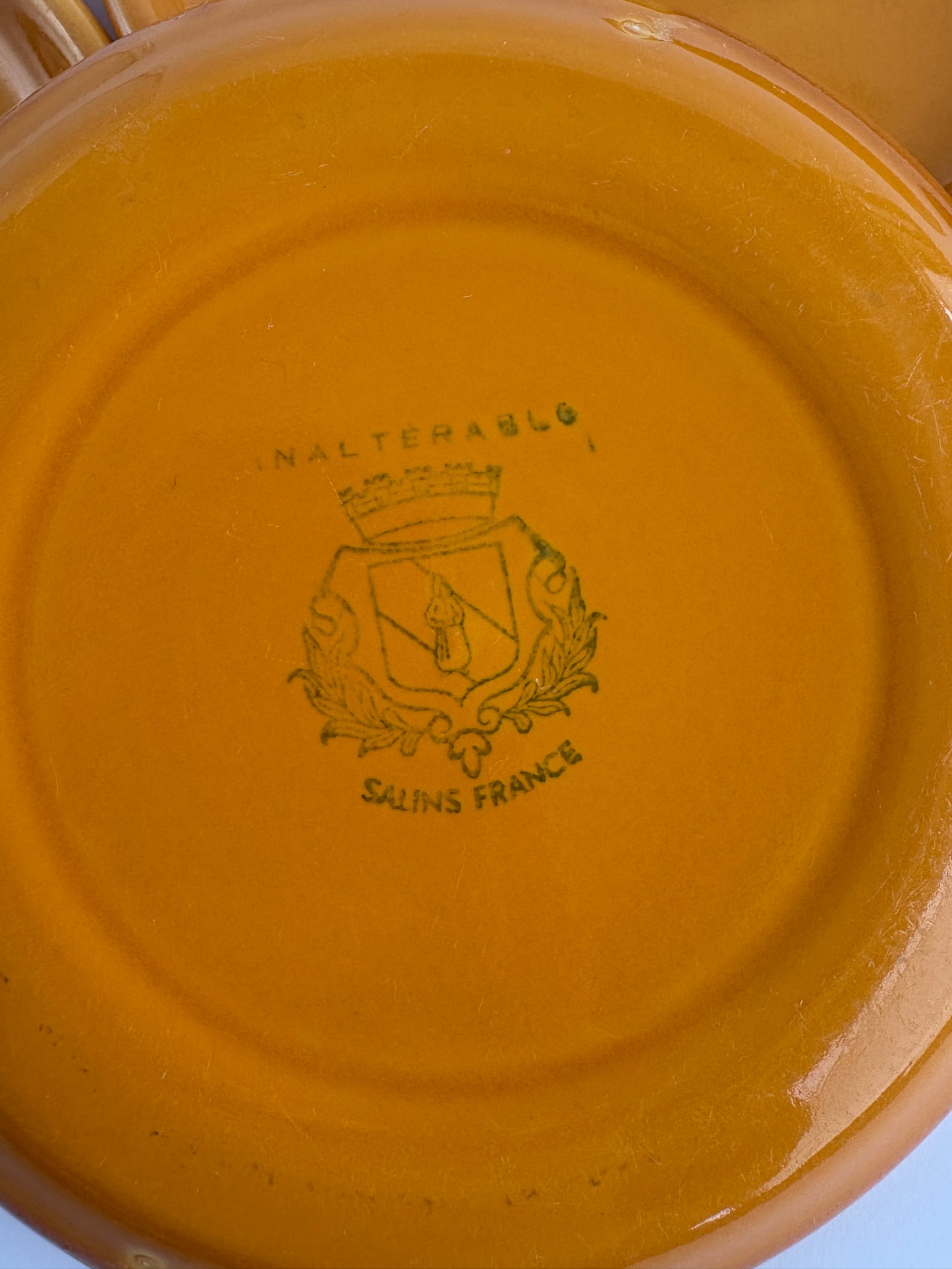 Set of 3 small bright orange plates