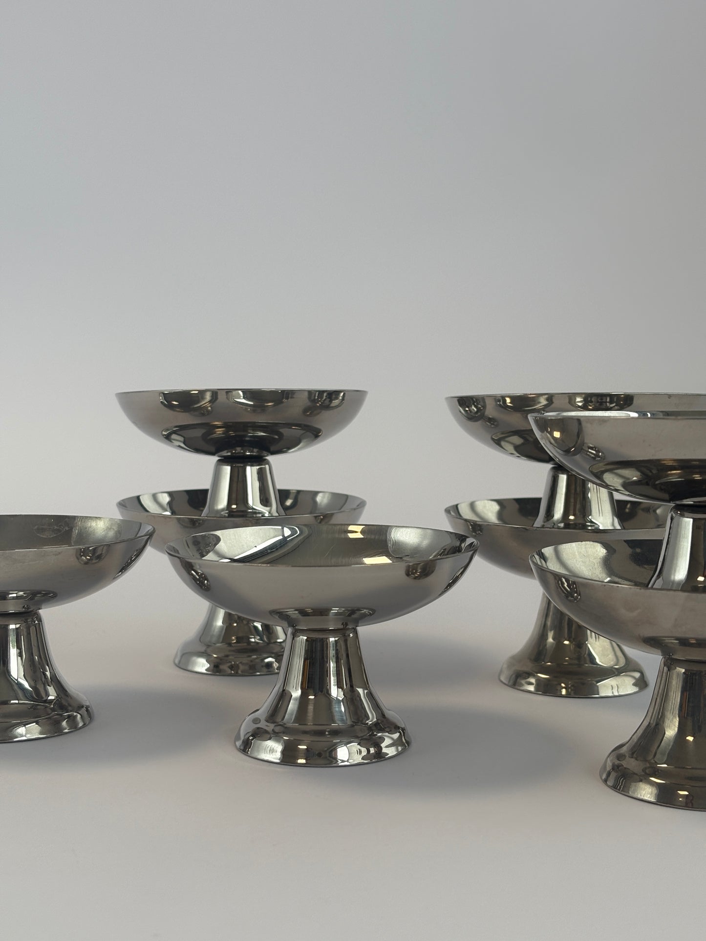 Set of 6 silver coupes