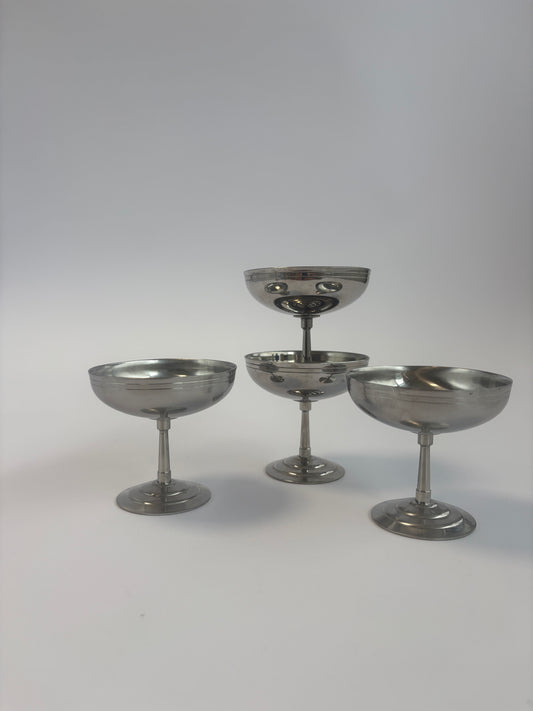 Set of 4 silver coupes