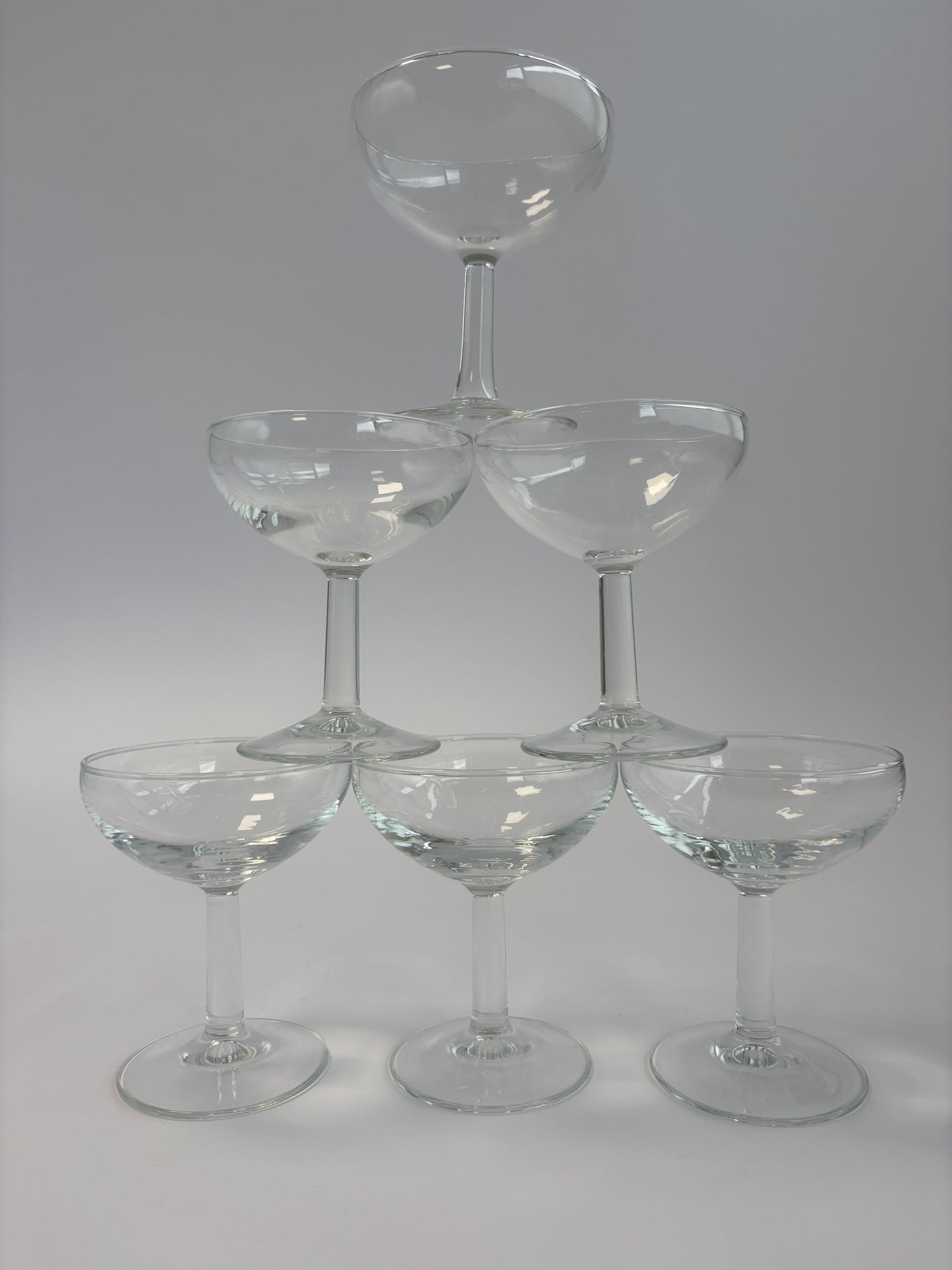 Set of 6 champagne coupes