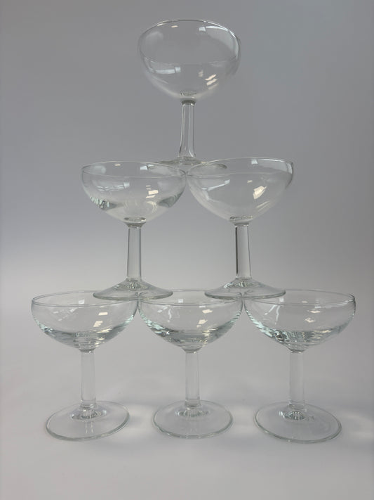 Set of 6 champagne coupes