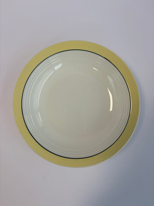 Large bowl with yellow and dark rim