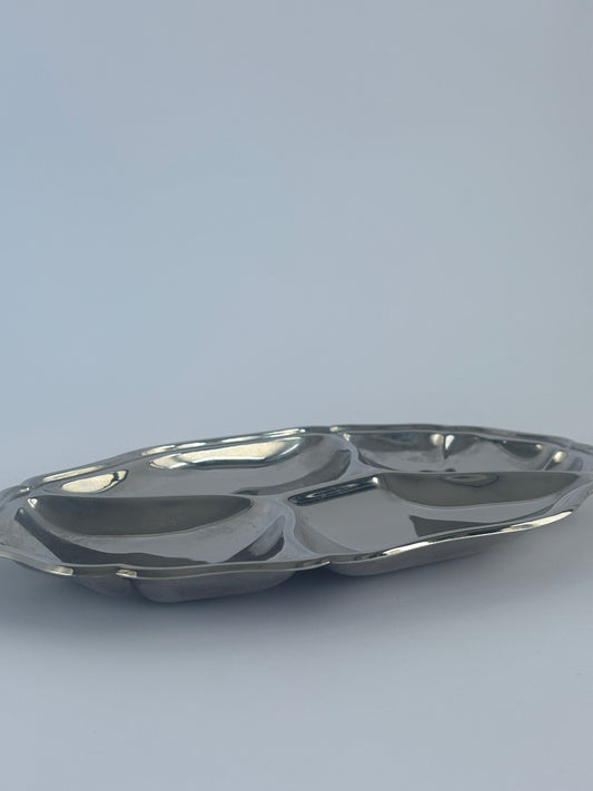 Silver snack tray