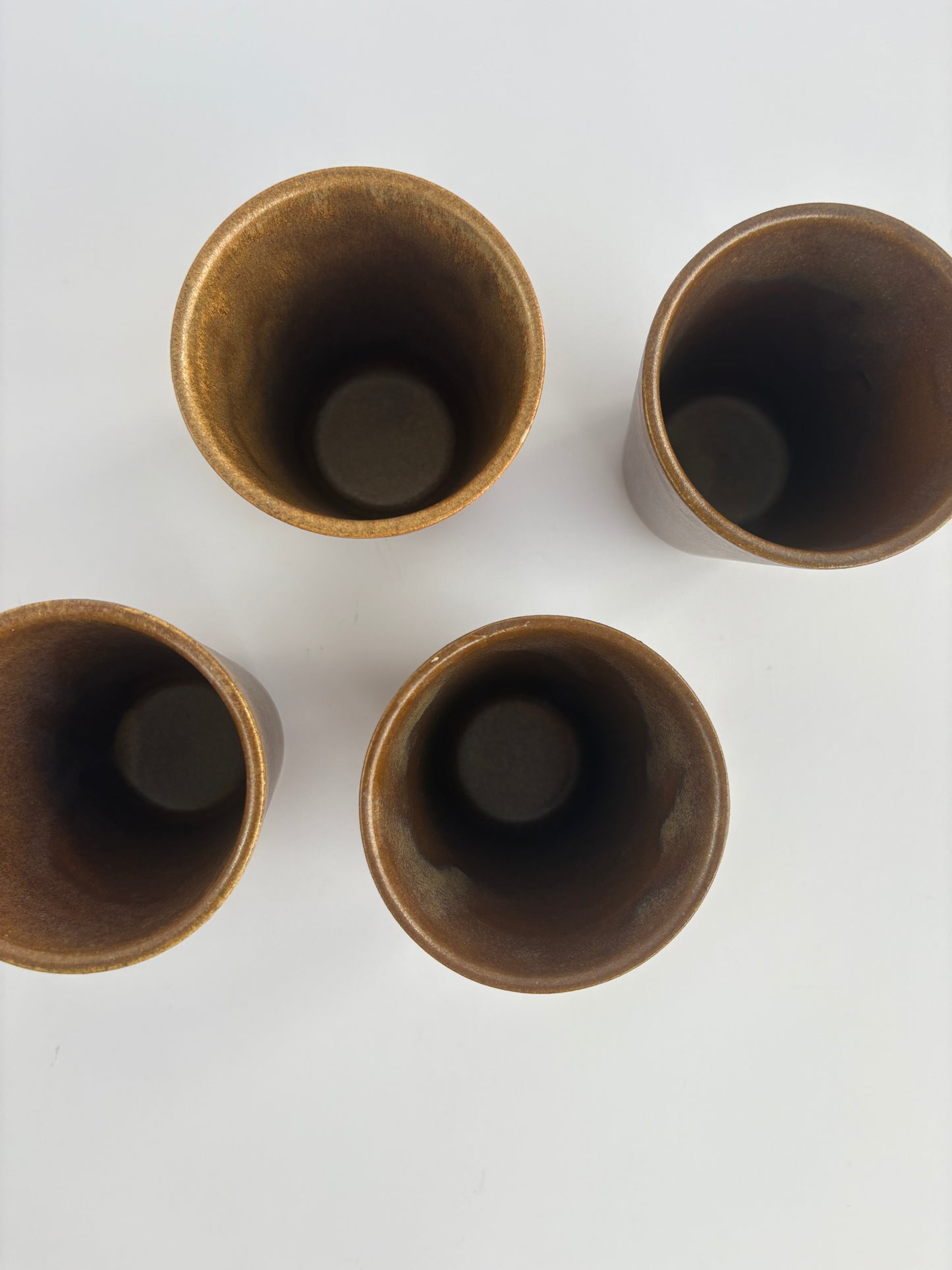 Set of 4 stoneware mugs