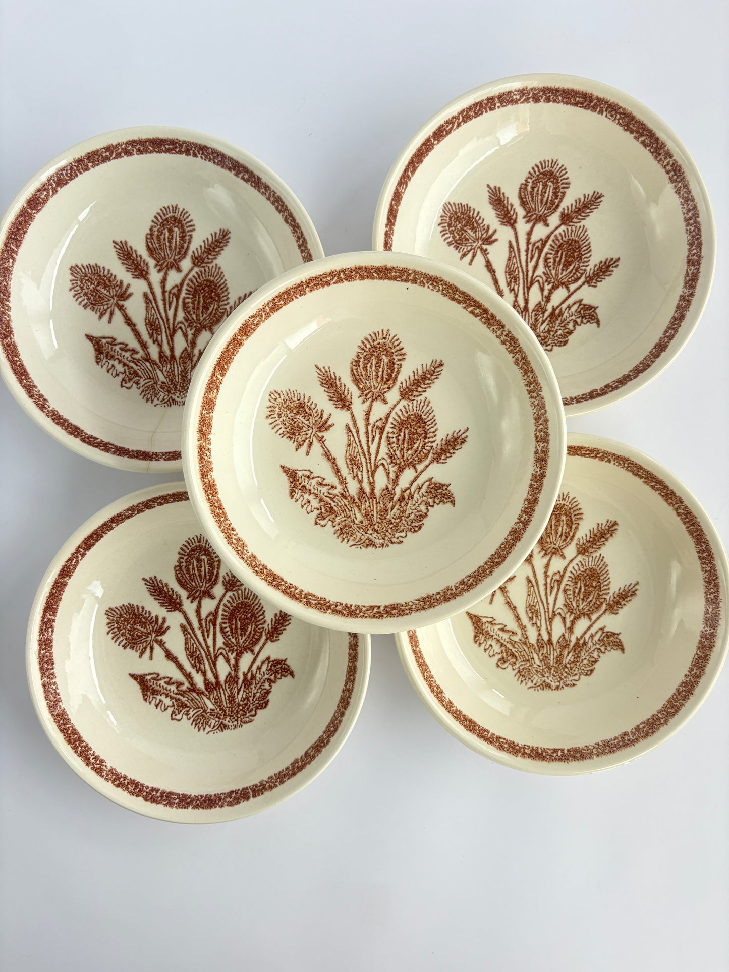 Set of 5 deep plates