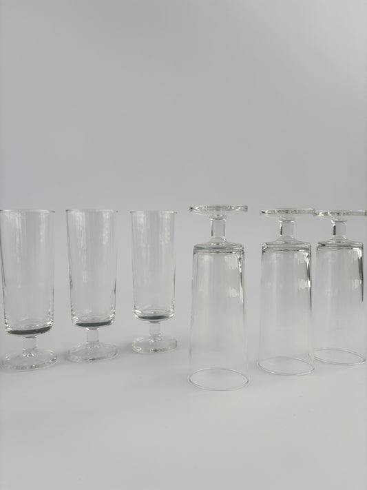 Set of 6 champagne flutes