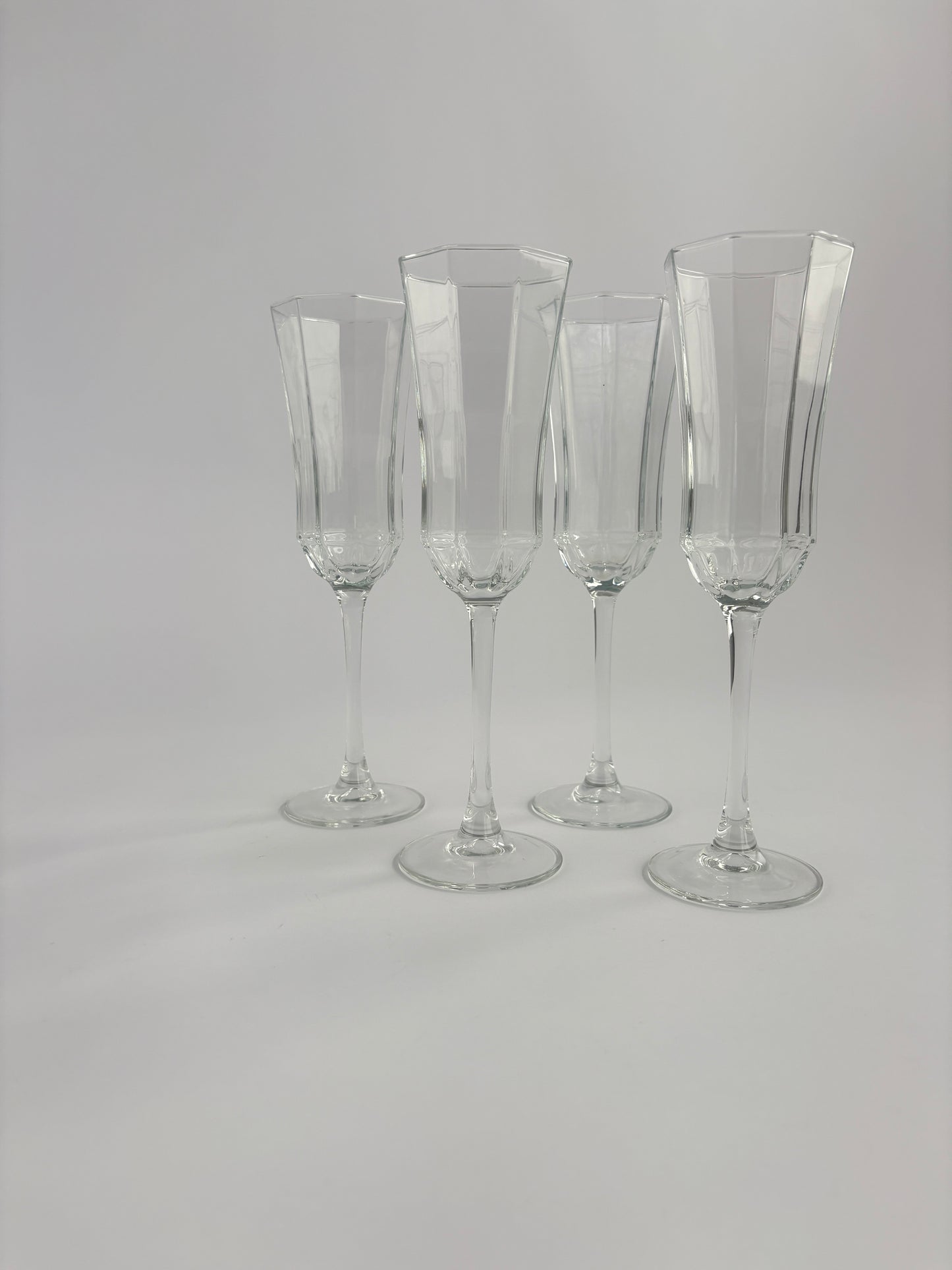 Set of 4 champagne flutes
