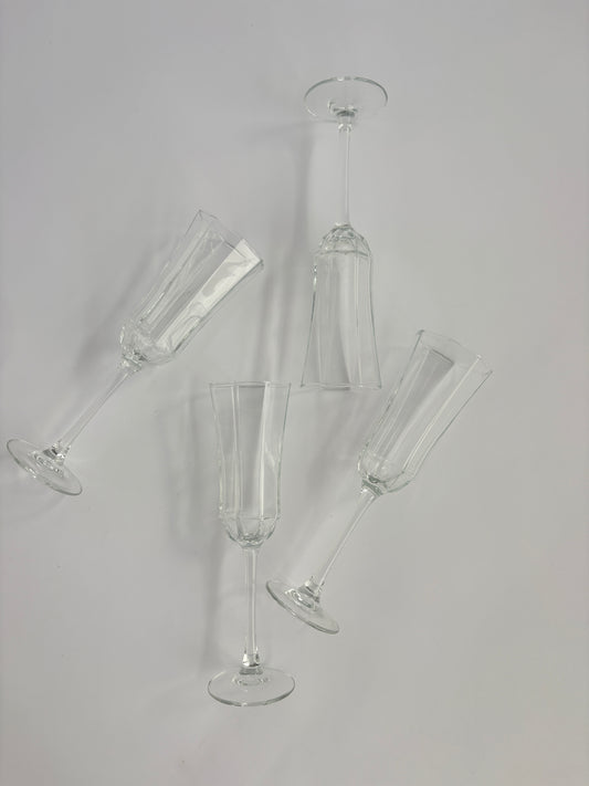 Set of 4 champagne flutes